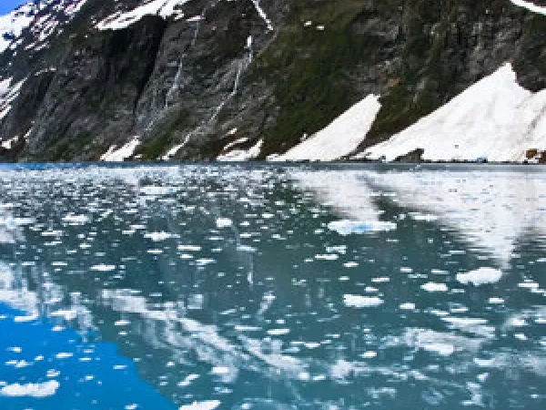 Icy waterway