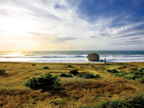 Girl and Rock, The Arches Provincial Park - Copyright Barrett & MacKay Photo